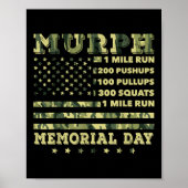 Murph 2021 Workout Challenge American Memorial Poster (Vorne)