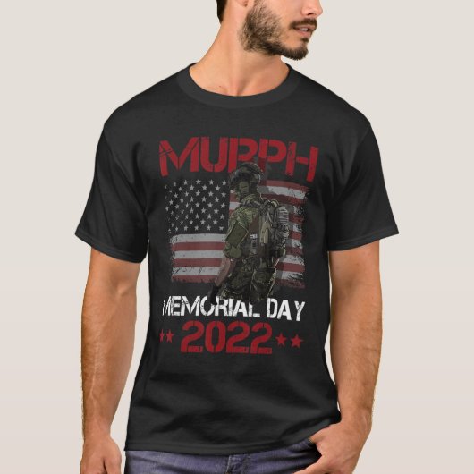 Murph 2022 Happy Memorial Day 4. Juli US-Flagge T-Shirt (Vorderseite)