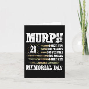 Murph 2023 Memorial Day Workout patriotischer Held Karte