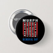 Murph Challenge American Memorial Day Workout Gym Button (Vorne & Hinten)