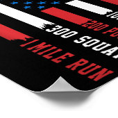 Murph Challenge American Memorial Day Workout Gym Poster (Ecke)
