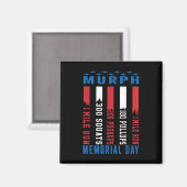 Murph Challenge American Memorial Day Workout Magnet (Vorderseite/Rückseite)