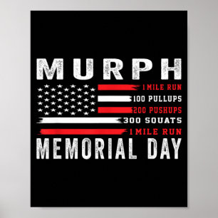 Murph Challenge Amerikanischer Memorial Day Workou Poster