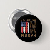 Murph Challenge Memorial Day Workout American Button (Vorne & Hinten)