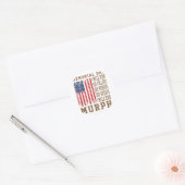 Murph Challenge Memorial Day Workout American Runder Aufkleber (Umschlag)