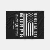 Murph Challenge Memorial Day Workout Gym Us Flag Fleecedecke (Vorderseite (Horizontal))