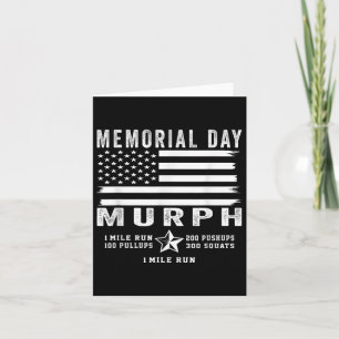 Murph Challenge Memorial Day Workout Gym Us Flag Karte