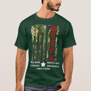 Murph Challenge  Memorial Day Workout WOD Camo Fit T-Shirt