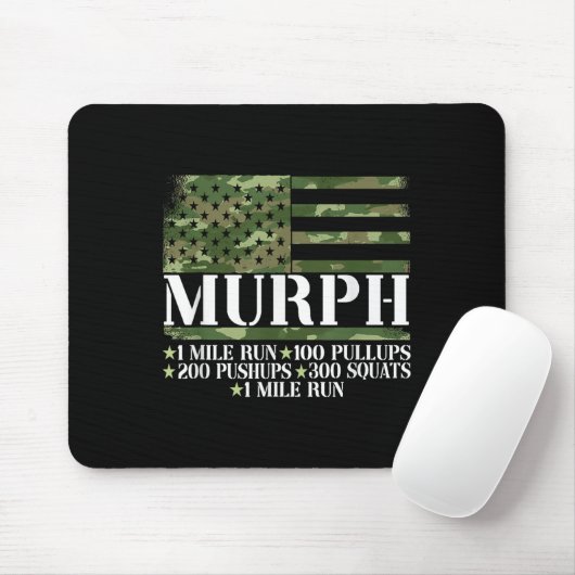 Murph Memorial Day Workout Mousepad (Mit Mouse)