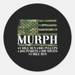 Murph Memorial Day Workout Runder Aufkleber