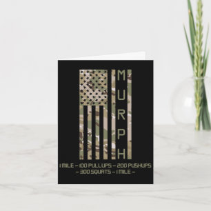 Murph Memorial Day Workout WOD Cam Multi Camo Flag Karte