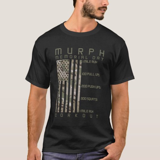 Murph Memorial Day Workout Wod Cam Multi Camouflag T-Shirt (Vorderseite)