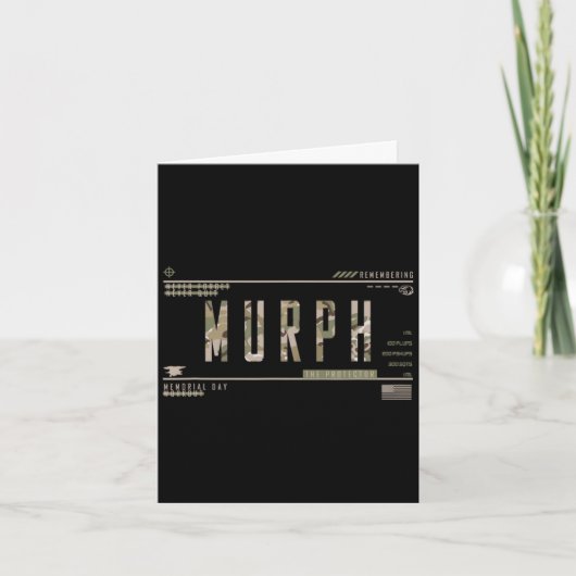 Murph Memorial Day Workout WOD Militär Murph Karte (Vorderseite)