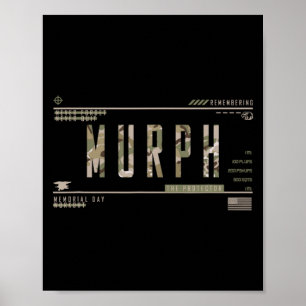 Murph Memorial Day Workout WOD Militär Wor Murph  Poster