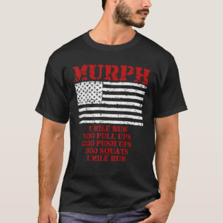 Murph Workout Übung Challenge Patriotic WOD Gif T-Shirt