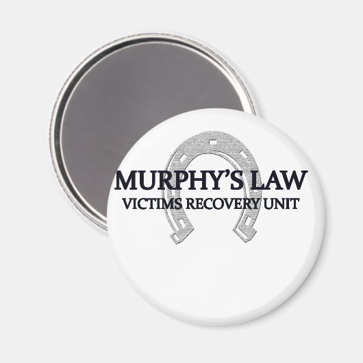 Murphiergesetz Magnet (Vorderseite/Rückseite)