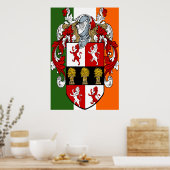 Murphy Coat of Arms Irish Flag Print Poster (Küche)