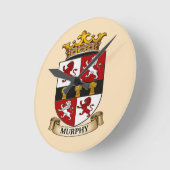Murphy Familien Wappen Rund Uhr (Winkel)