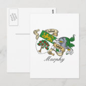 Murphy Familienwappen Postkarte (Vorne/Hinten)