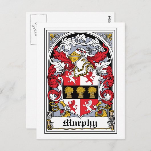 Murphy Familienwappen Postkarte (Vorne/Hinten)