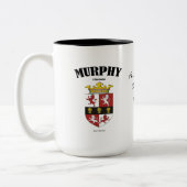 Murphy Familienwappen, Übersetzung und Bedeutung Zweifarbige Tasse (Links)