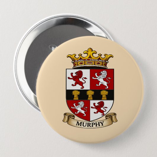 Murphy Family Coat of Arms Button (Vorne & Hinten)