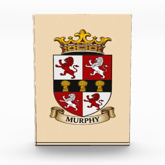 Murphy Family Coat of Arms Photo Block  (Vorderseite)