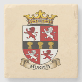 Murphy Family Coat of Arms Trivet Steinuntersetzer