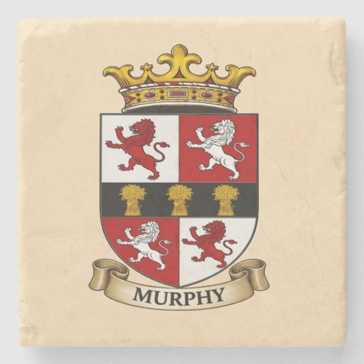 Murphy Family Coat of Arms Trivet Steinuntersetzer (Vorderseite)