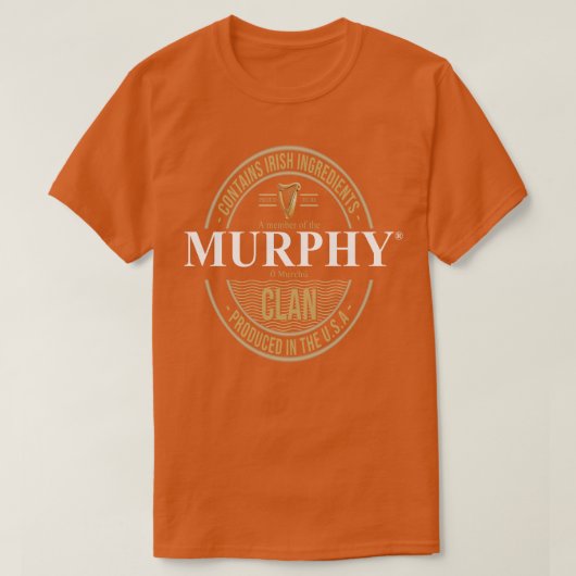 Murphy Family Irish American Clan Design T-Shirt (Design vorne)