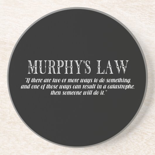 Murphy-Gesetz Getränkeuntersetzer (Vorne)