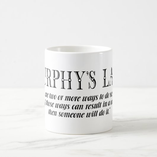 Murphy-Gesetz Kaffeetasse (Mittel)