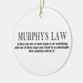 Murphy-Gesetz Keramik Ornament (Links)