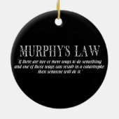 Murphy-Gesetz Keramik Ornament (Hinten)