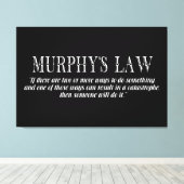 Murphy-Gesetz Leinwanddruck (Insitu (Holzboden))