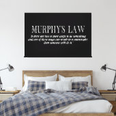 Murphy-Gesetz Leinwanddruck (Insitu (Schlafzimmer))