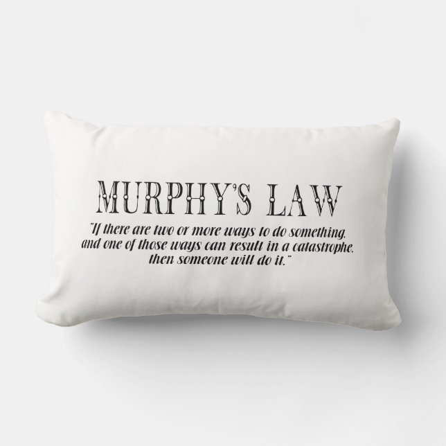Murphy-Gesetz Lendenkissen (Vorderseite)