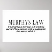 Murphy-Gesetz Poster (Vorne)