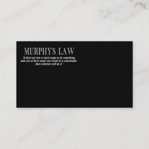 Murphy-Gesetz Visitenkarte