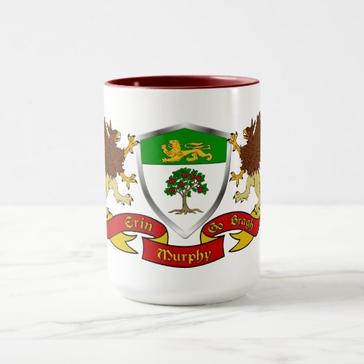 Murphy Irish Coat of Arms Shield Combo Tasse (Zentrum)