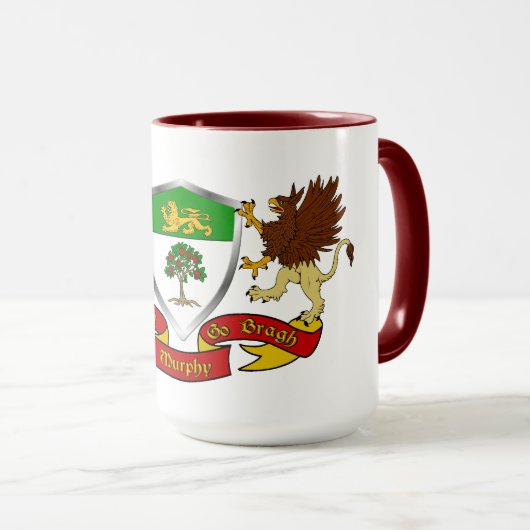 Murphy Irish Coat of Arms Shield Combo Tasse (VorderseiteRechts)