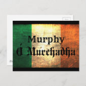Murphy Irish Flag Postkarte (Vorne/Hinten)