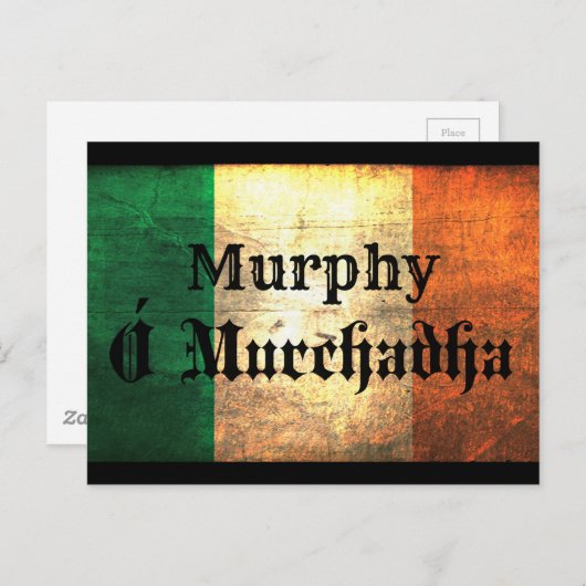 Murphy Irish Flag Postkarte (Vorne/Hinten)