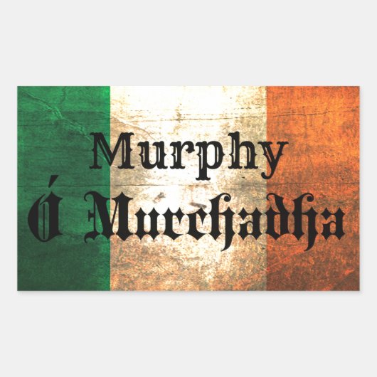 Murphy Irish Flag Rechteckiger Aufkleber (Vorderseite)