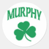 Murphy Irish Runder Aufkleber (Vorderseite)