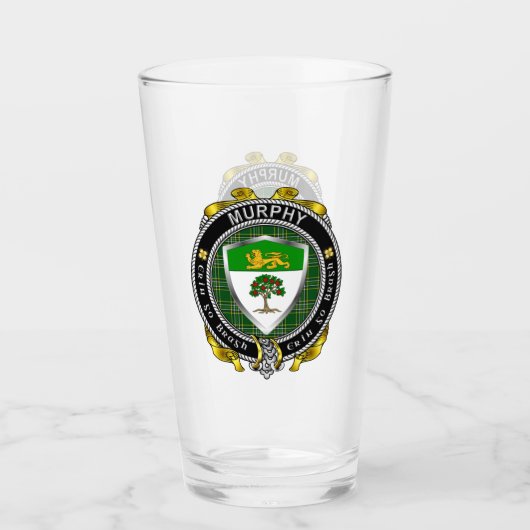 Murphy Irish Shield Bierglas Glas (Vorderseite)