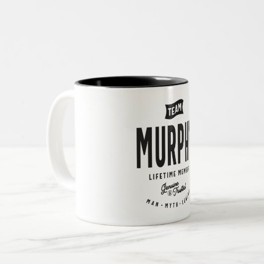 Murphy Lifetime Mitglied Personalisiert Name Murph Zweifarbige Tasse (Vorderseite Links)