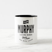 Murphy Lifetime Mitglied Personalisiert Name Murph Zweifarbige Tasse (Mittel)