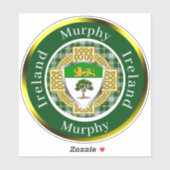 Murphy Shield & Celtic Cross Personalisiert Aufkleber (Blatt)