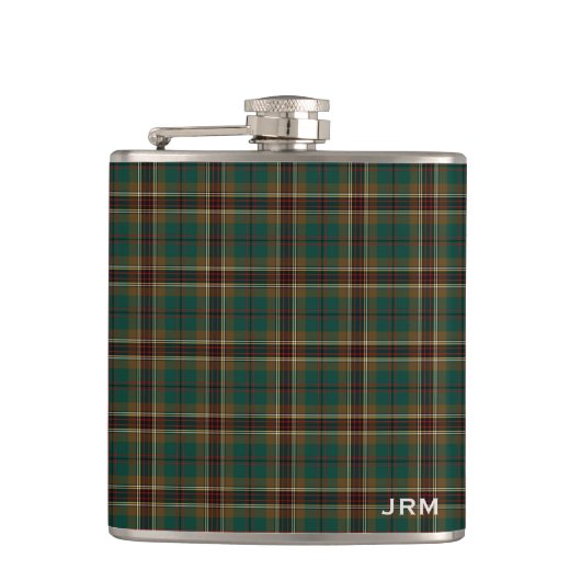 Murphy Tartan Monogram Irish Kariert Flachmann (Vorderseite)